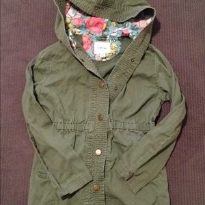 Cherokee army green jacket with hood